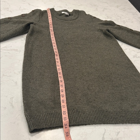 Madewell | Donegal Button Sleeve Wool Blend Sweater Dress Size Large - Picture 12 of 16